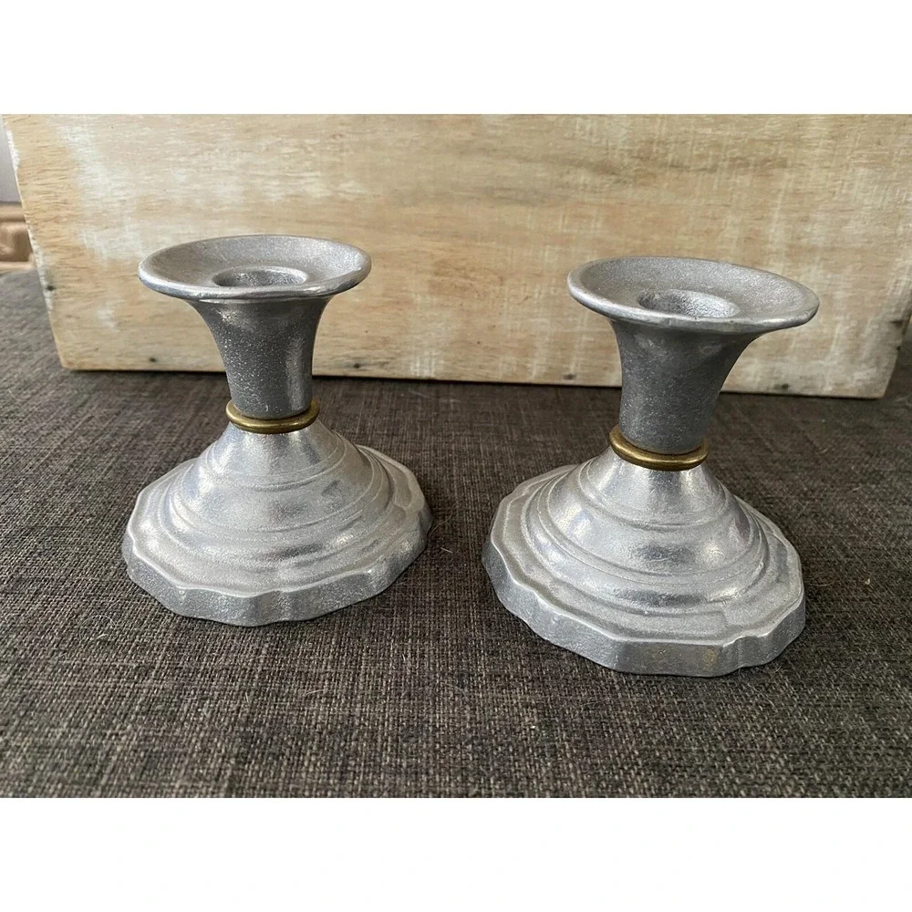 Set Of 2: Vtg Small Candlesticks Wilton Columbia PA. 3.25